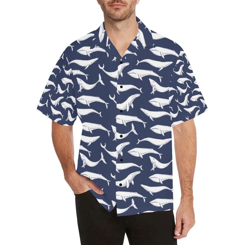 Whale Print Design Hawaiian Shirt