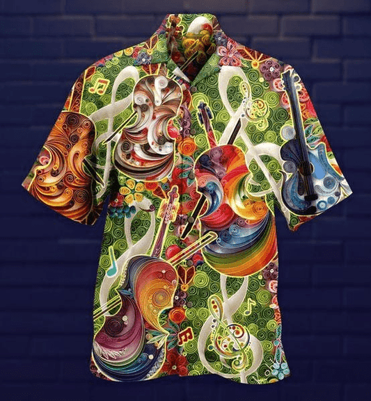 The Soul of Music Is Violin Hawaiian Aloha Shirts #DH