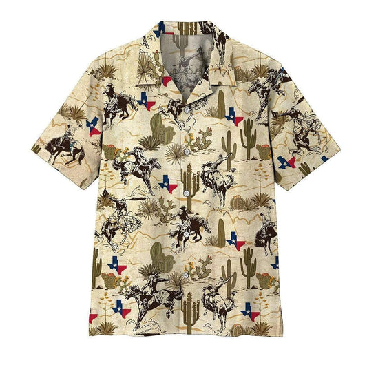 Amazing Texas Rodeo Hawaiian Aloha Shirts #H