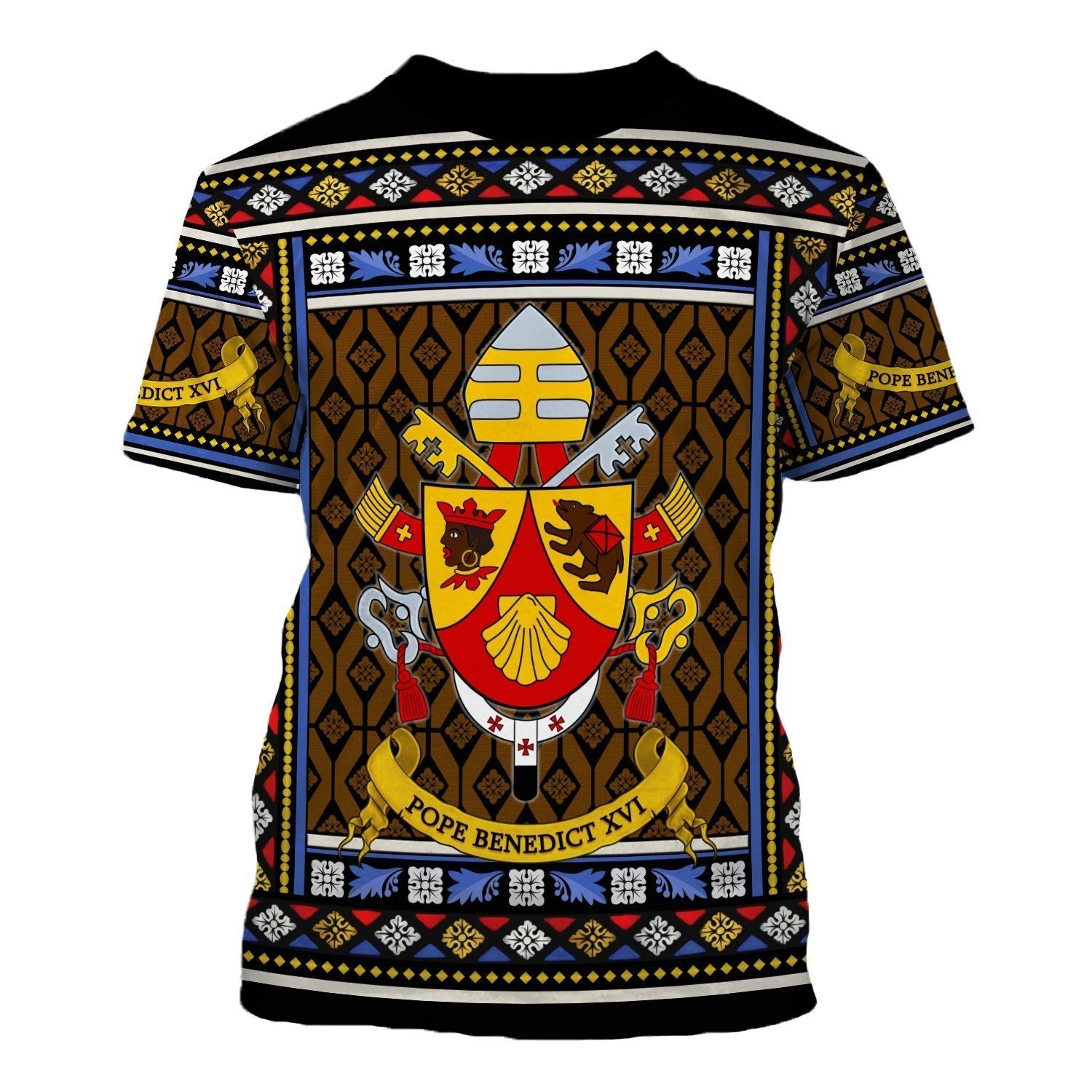 3D Hawaiian Outfit Pope Benedict Xvi Coat Of Arms Shirt