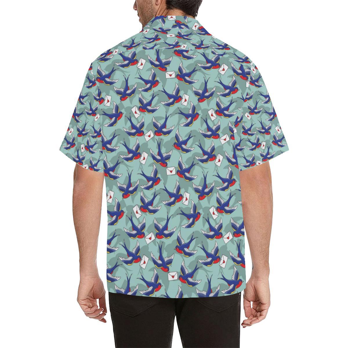 Swallow Bird Pattern Print Design Hawaiian Shirt