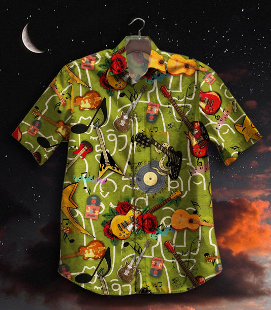 Guitar Music Hawaiian Shirt Summer Shirt