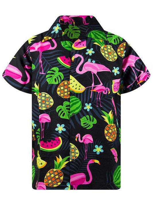 Floral Flamingo Hawaiian Shirt | For Men & Women | Adult | HW5323