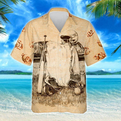 Personalized Name & Number Baseball Hawaiian Shirt Pn590Hwct