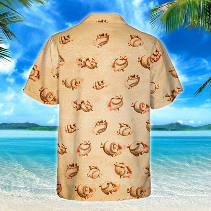 Personalized Name & Number Baseball Hawaiian Shirt Pn590Hwct