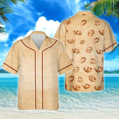 Personalized Name & Number Baseball Hawaiian Shirt Pn591Hwct