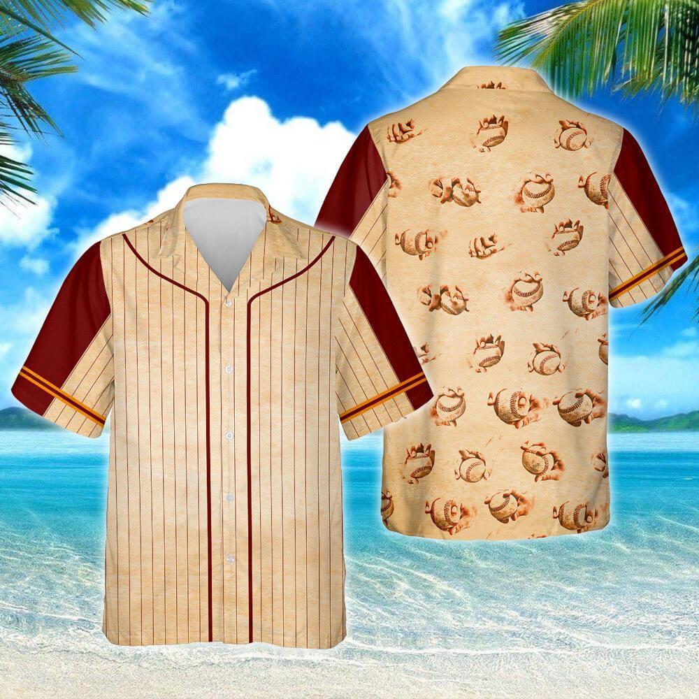 Personalized Name & Number Baseball Hawaiian Shirt Pn591Hwct