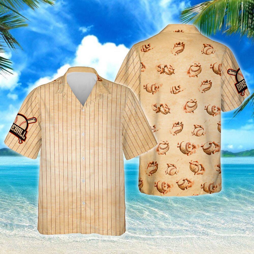 Personalized Name & Number Baseball Hawaiian Shirt Pn591Hwct