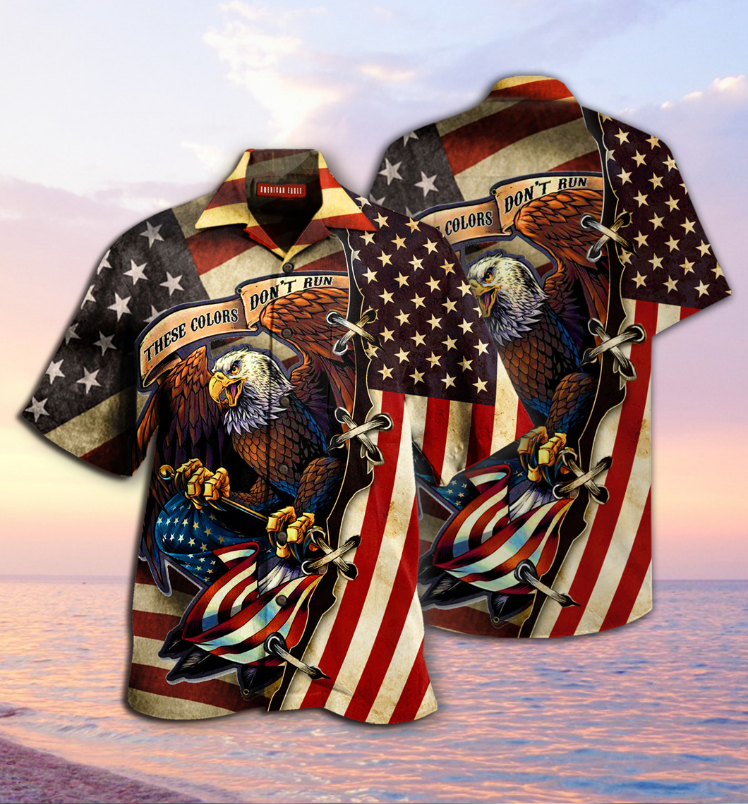 American Eagle Flag Hawaiian Shirt
