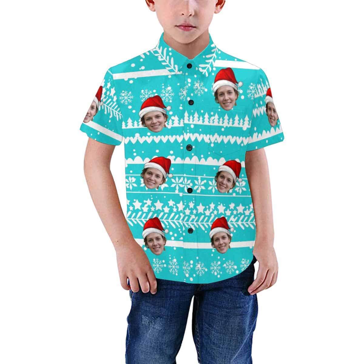 Custom Face Christmas Party Hawaiian Shirt