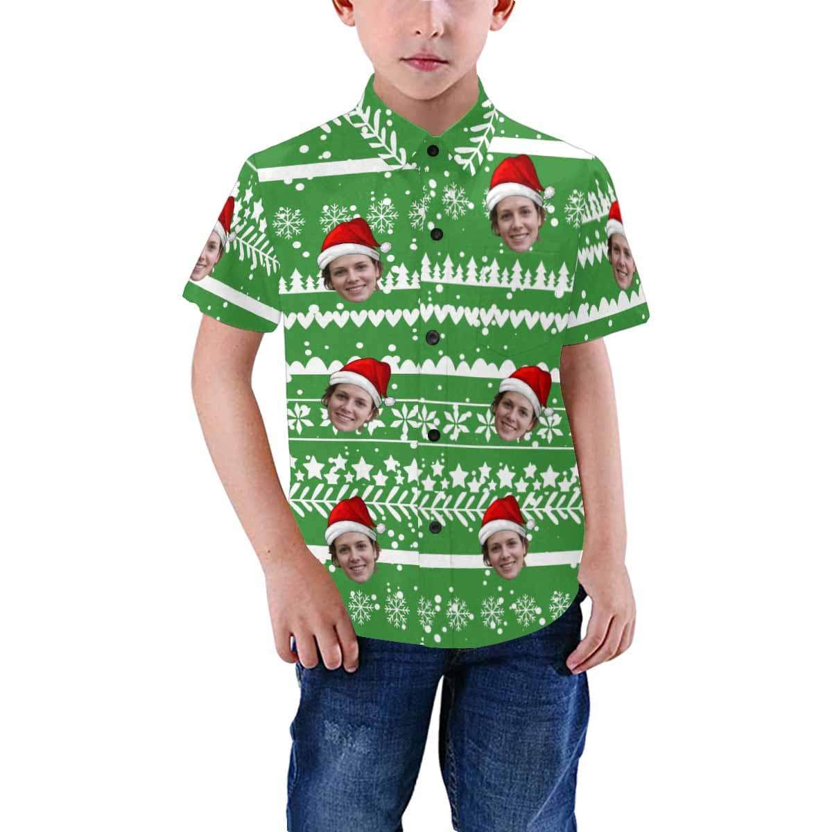 Custom Face Christmas Party Hawaiian Shirt