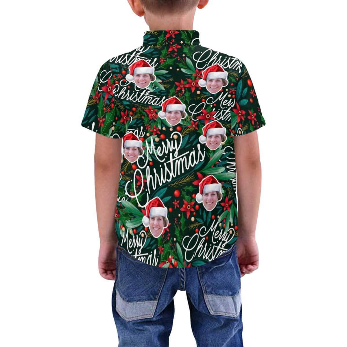 Custom Face Hawaiian Shirts Face Christmas Unisex & Teenage Hawaiian Shirt