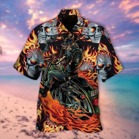 Rider Skull Halloween Hawaiian Shirt | For Men & Women | Adult | HW9300