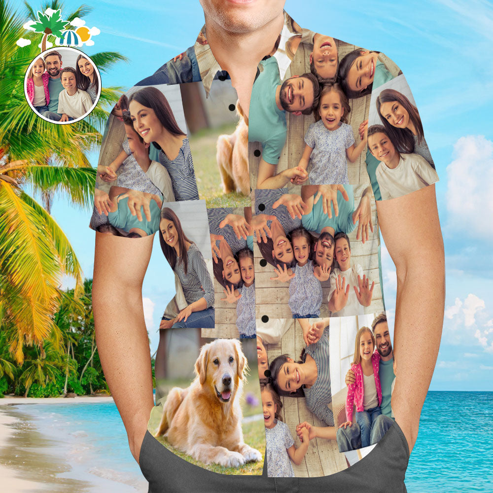 Custom Photo Men Hawaiian Shirts Personalized Hawaiian Shirts For Men - 5 Photos