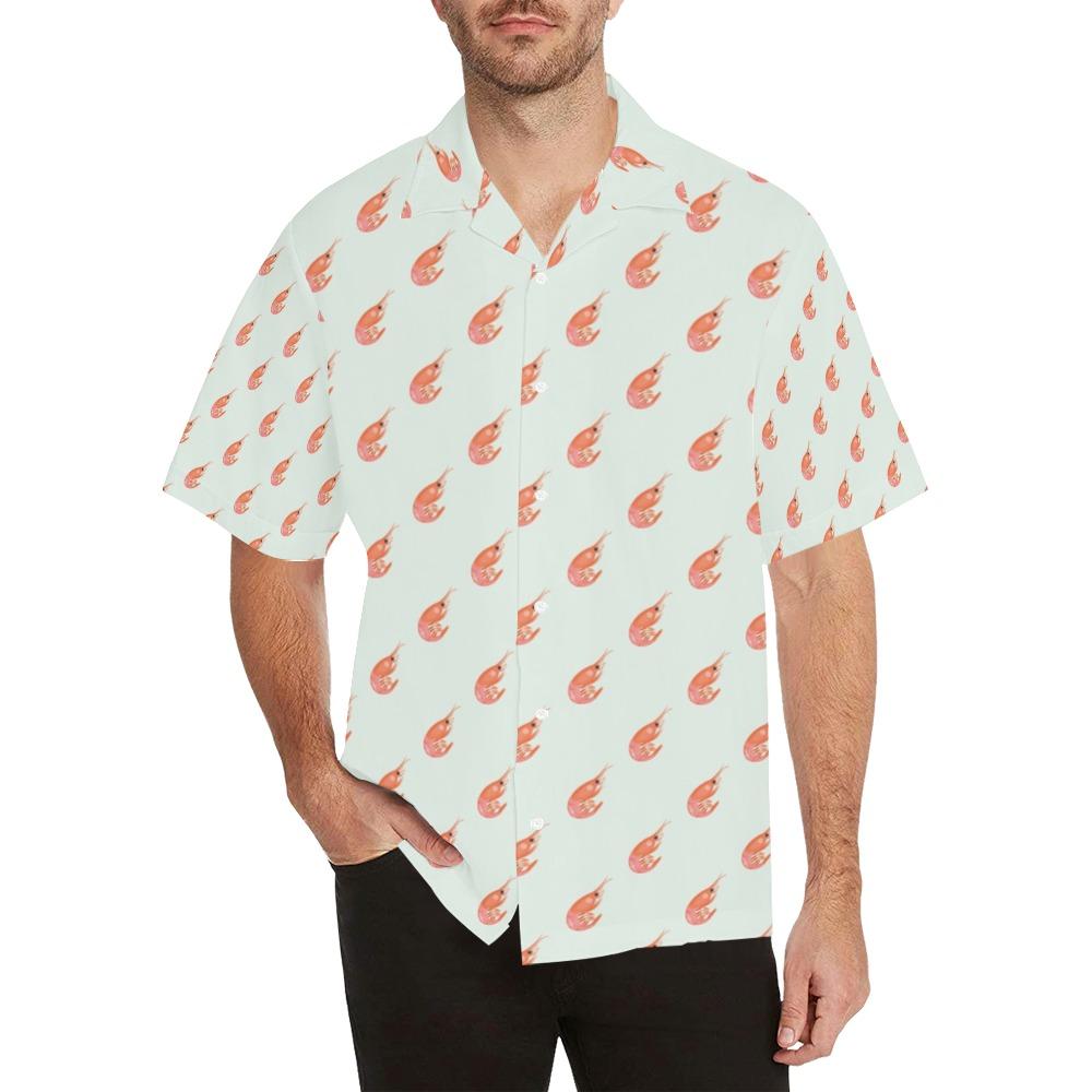 Shrimp Print Design Hawaiian Shirt