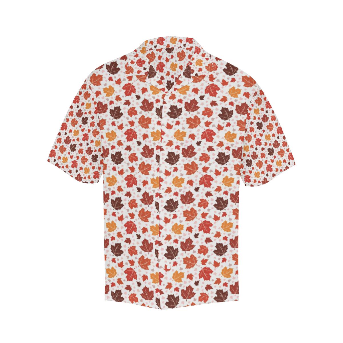 Colorful Maple Leaf Pattern Mens All Over Print Hawaiian Shirt