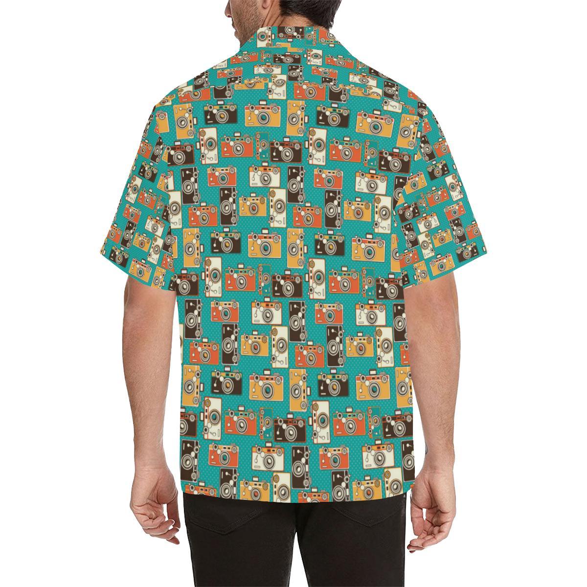 Camera Pattern Print Design Hawaiian Shirt