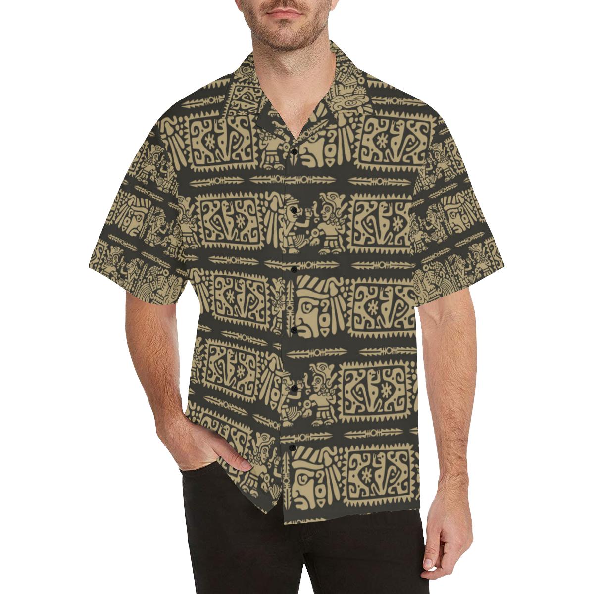 Mayan Pattern Print Design Hawaiian Shirt