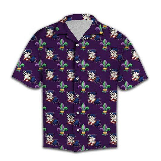 Louisiana Fleur De Lis Mardi Hawaii Shirts #H