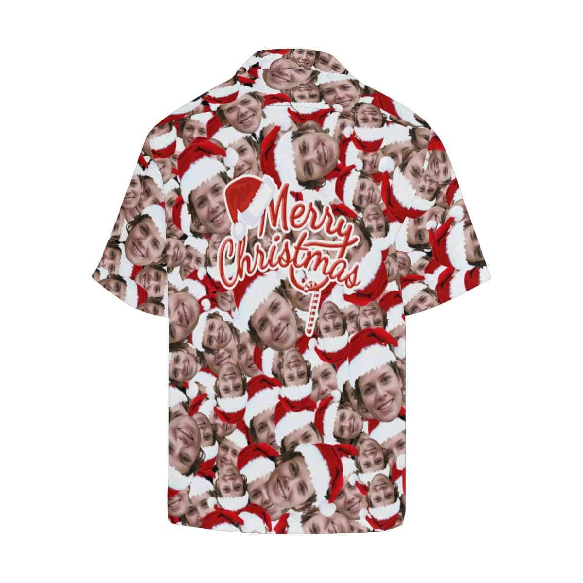 Custom Face Christmas For You Men's All Over Print Hawaiian Shirt