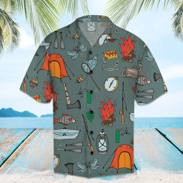 Camping Hawaiian Shirt | Unique Beach Shirt Hawaiian