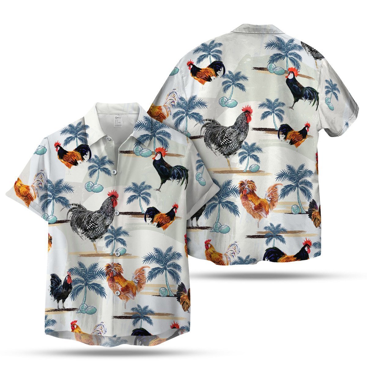 Chicken Pattern Hawaiian Shirt | Unique Beach Shirt Hawaiian