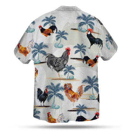 Chicken Pattern Hawaiian Shirt | Unique Beach Shirt Hawaiian