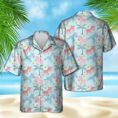 CUTE HORSE COLORFUL HAWAIIAN SHIRT