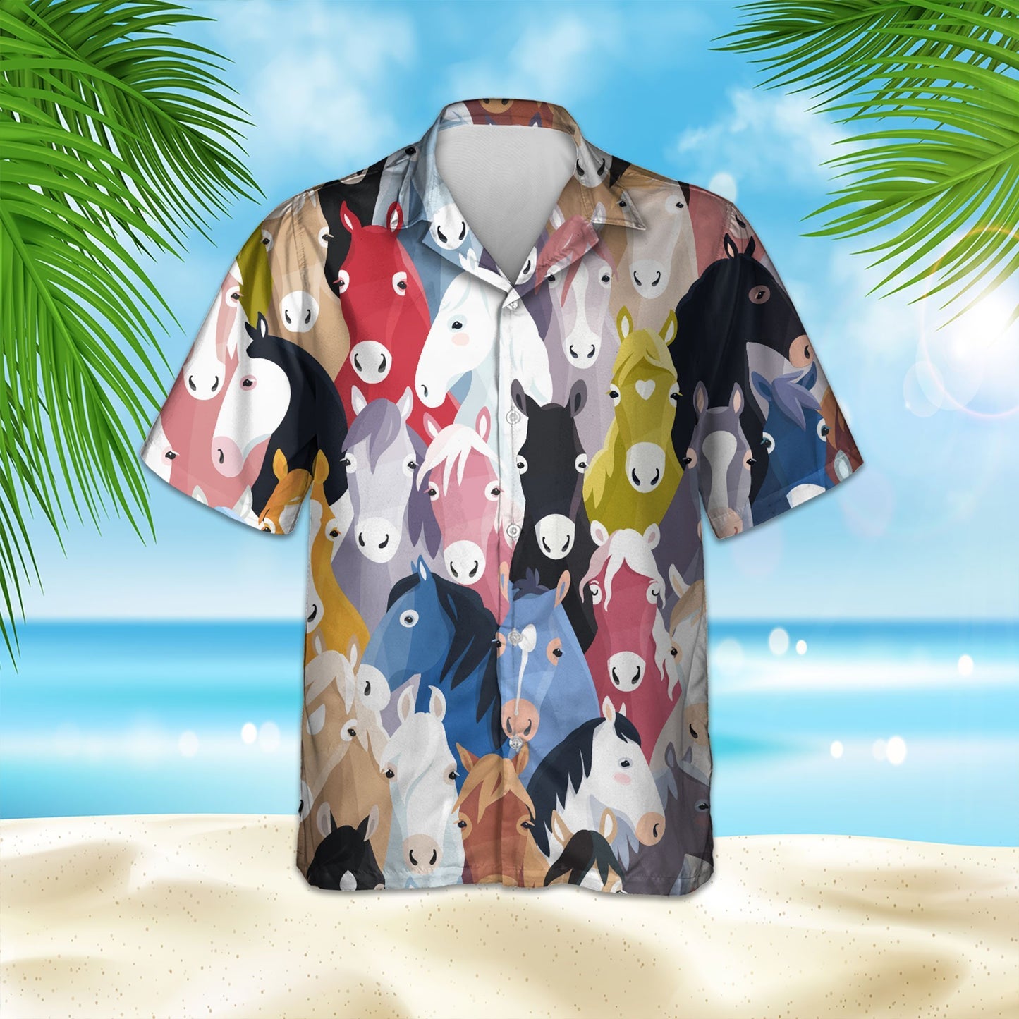 COLORFUL HORSE SEAMLESS HAWAIIAN SHIRT