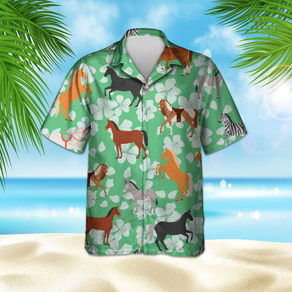 HORSE BREEDS SEAMLESS HAWAIIAN SHIRT