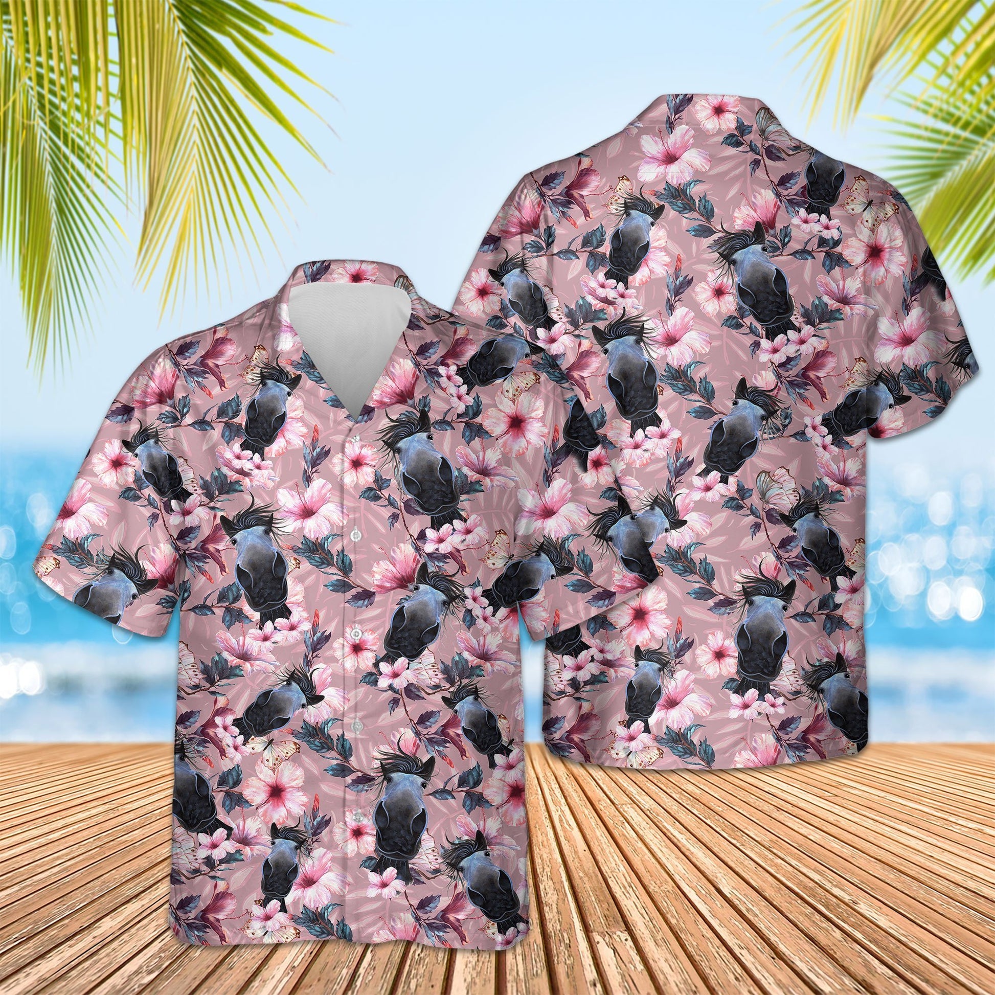 Horse Floral Hawaiian Shirt | Unique Beach Shirt Hawaiian