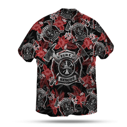 Firefighter Badge Hawaiian Shirt | Unique Beach Shirt Hawaiian