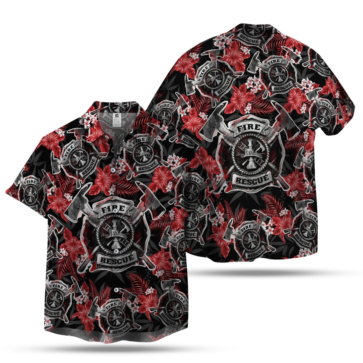 Firefighter Badge Hawaiian Shirt | Unique Beach Shirt Hawaiian