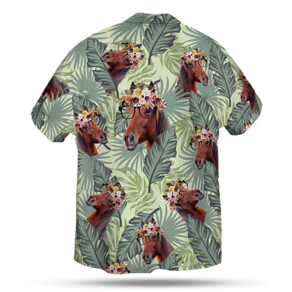 HORSE LEAFY HAWAIIAN SHIRT