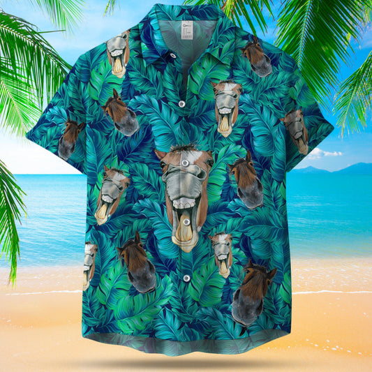 CRAZY HORSE SEAMLESS PATTERN HAWAIIAN SHIRT