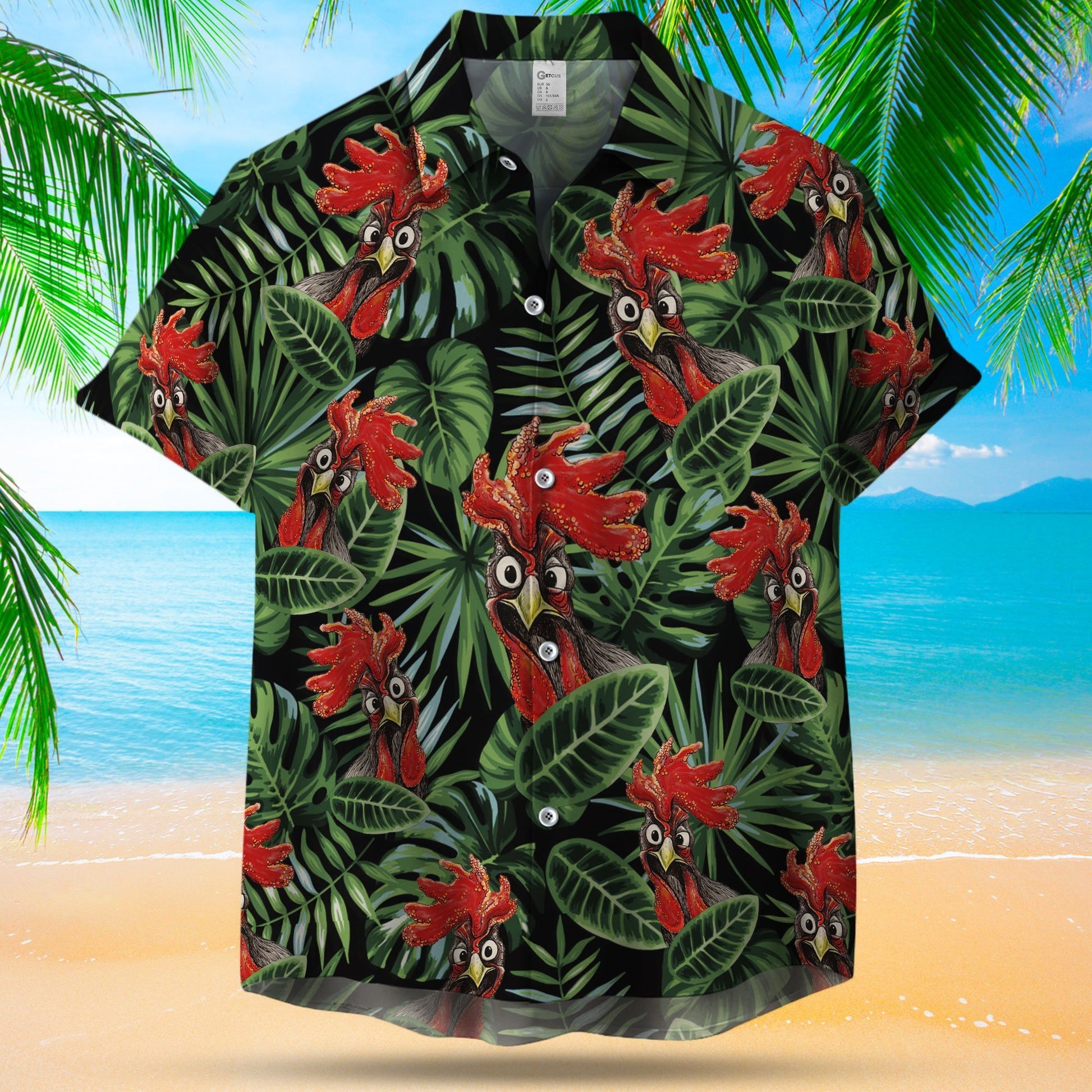 CHICKEN SEAMLESS PATTERN HAWAIIAN SHIRT