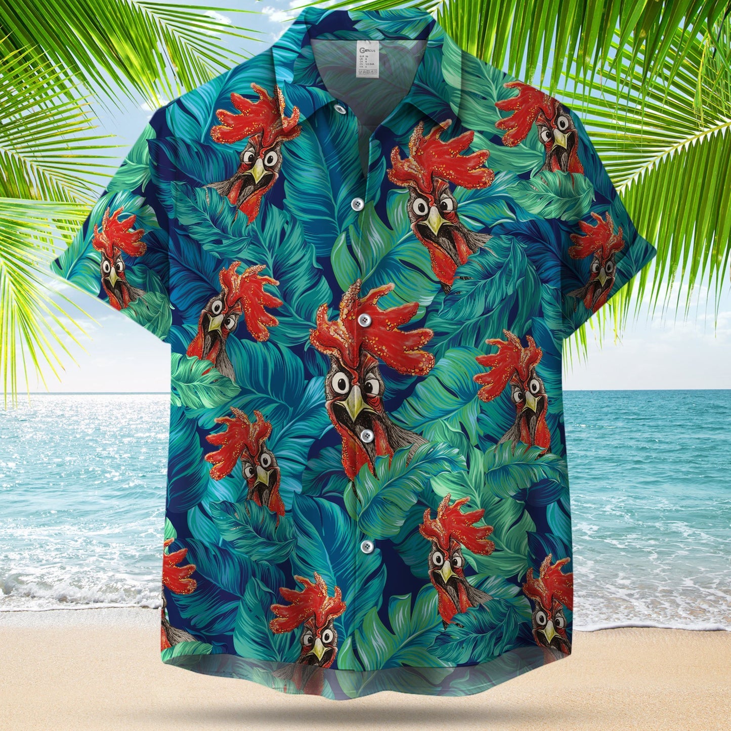 CHICKEN SEAMLESS PATTERN HAWAIIAN SHIRT