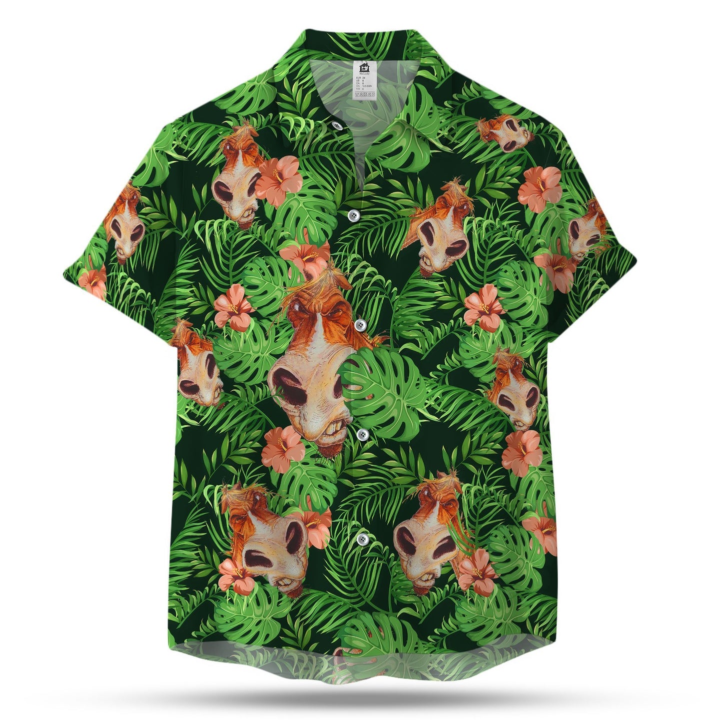 FUNNY HORSE SEAMLESS PATTERN HAWAIIAN SHIRT