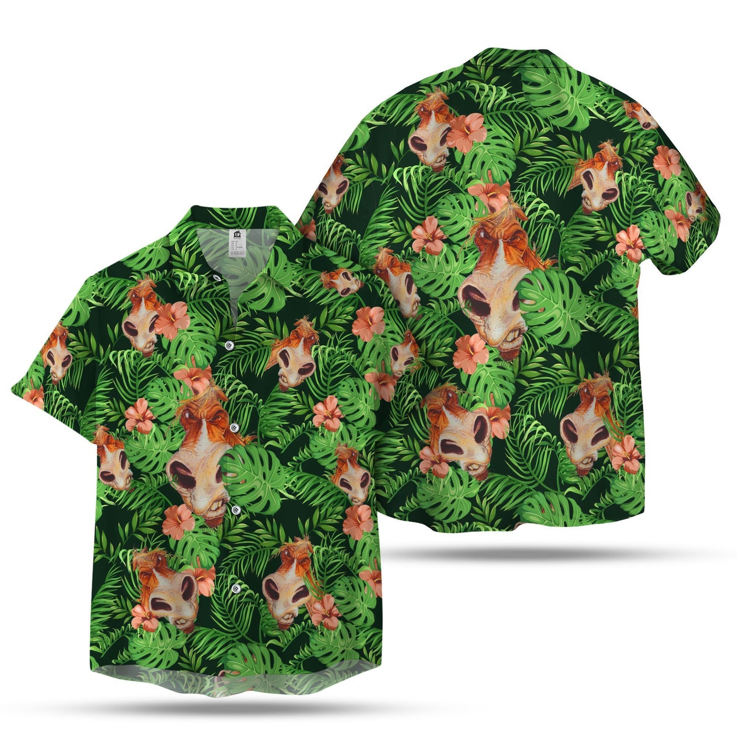 FUNNY HORSE SEAMLESS PATTERN HAWAIIAN SHIRT