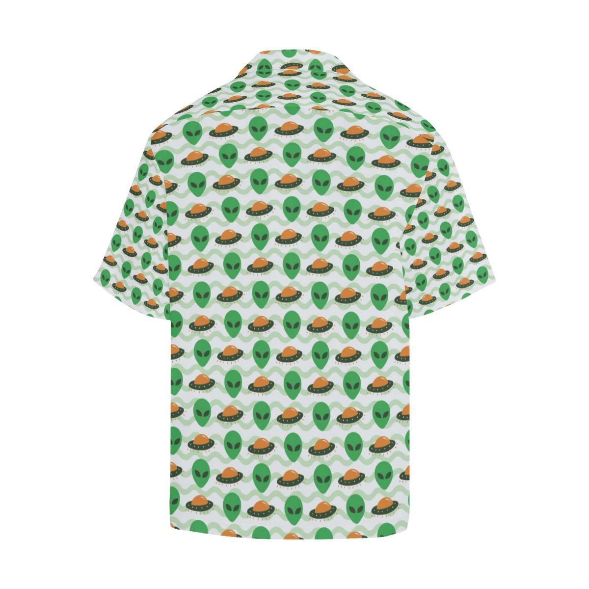 Alien Pattern Print Design 02 Mens All Over Hawaiian Shirt