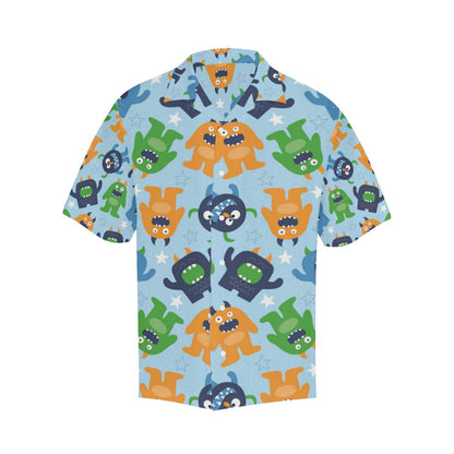 Alien Pattern Print Design 04 Mens All Over Hawaiian Shirt