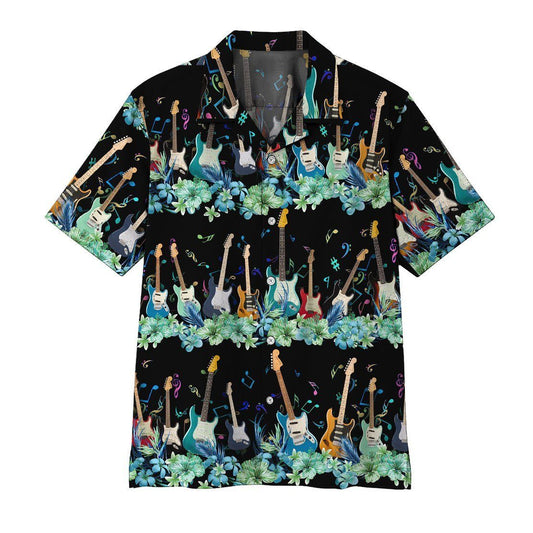  3D Electric Guitar Hawaii Shirt