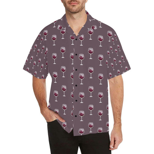 Wine Glass Pattern Print Design Lks3 Hawaiian Shirt