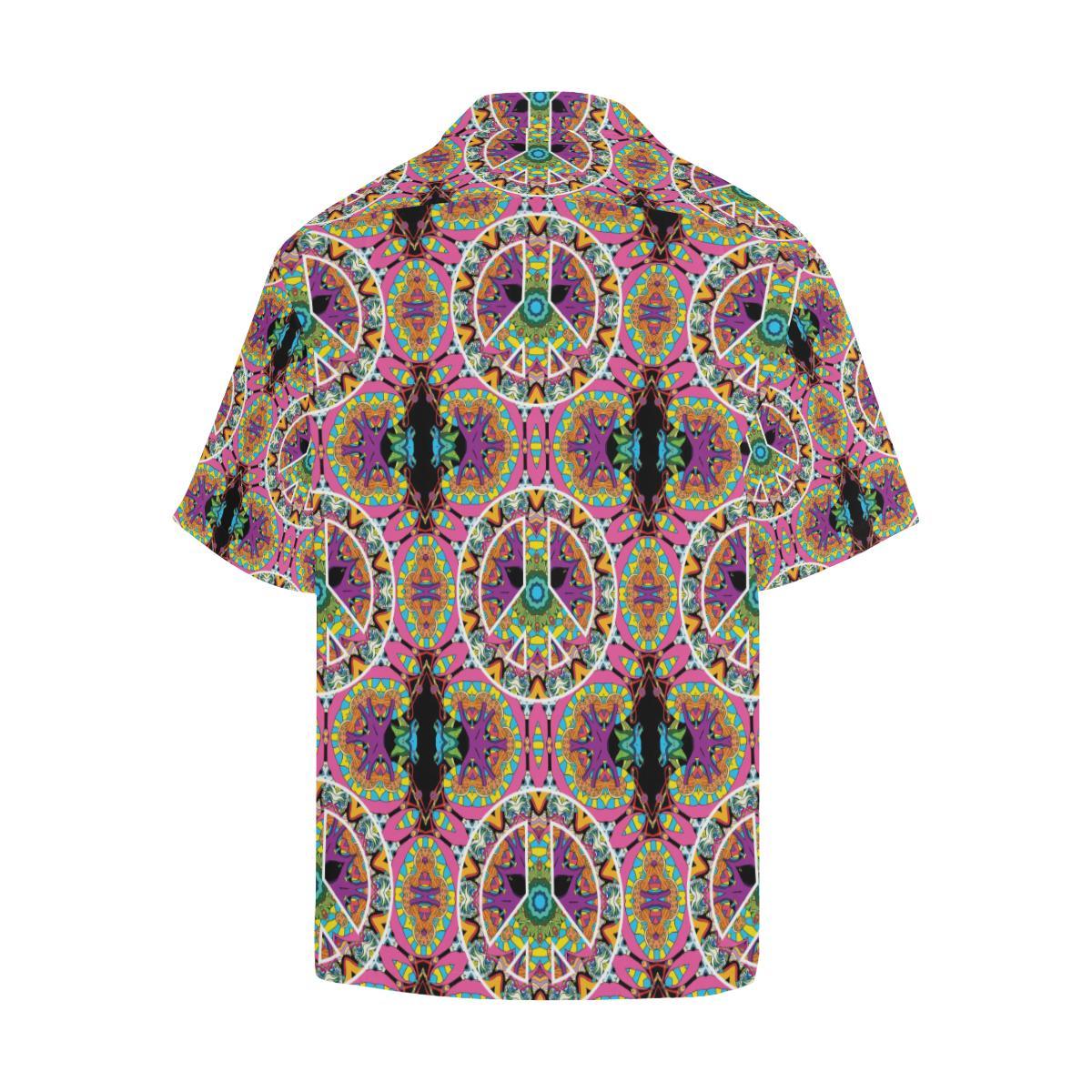 Peace Sign Pattern Print Design A Hawaiian Shirt