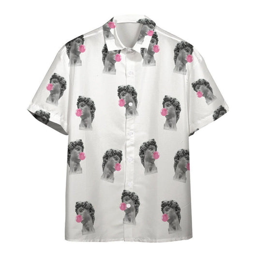  3D David Michelangelo Bubble Gum Custom Hawaii Shirt