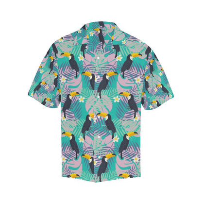 Toucan Pattern Background Mens All Over Print Hawaiian Shirt