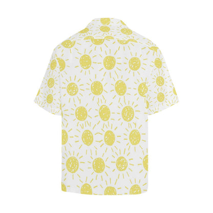 Hand Drawn Sun Pattern Mens All Over Print Hawaiian Shirt