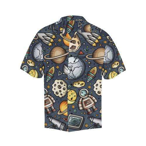 Space Cartoon Unisex Hawaiian Aloha Shirts #DH