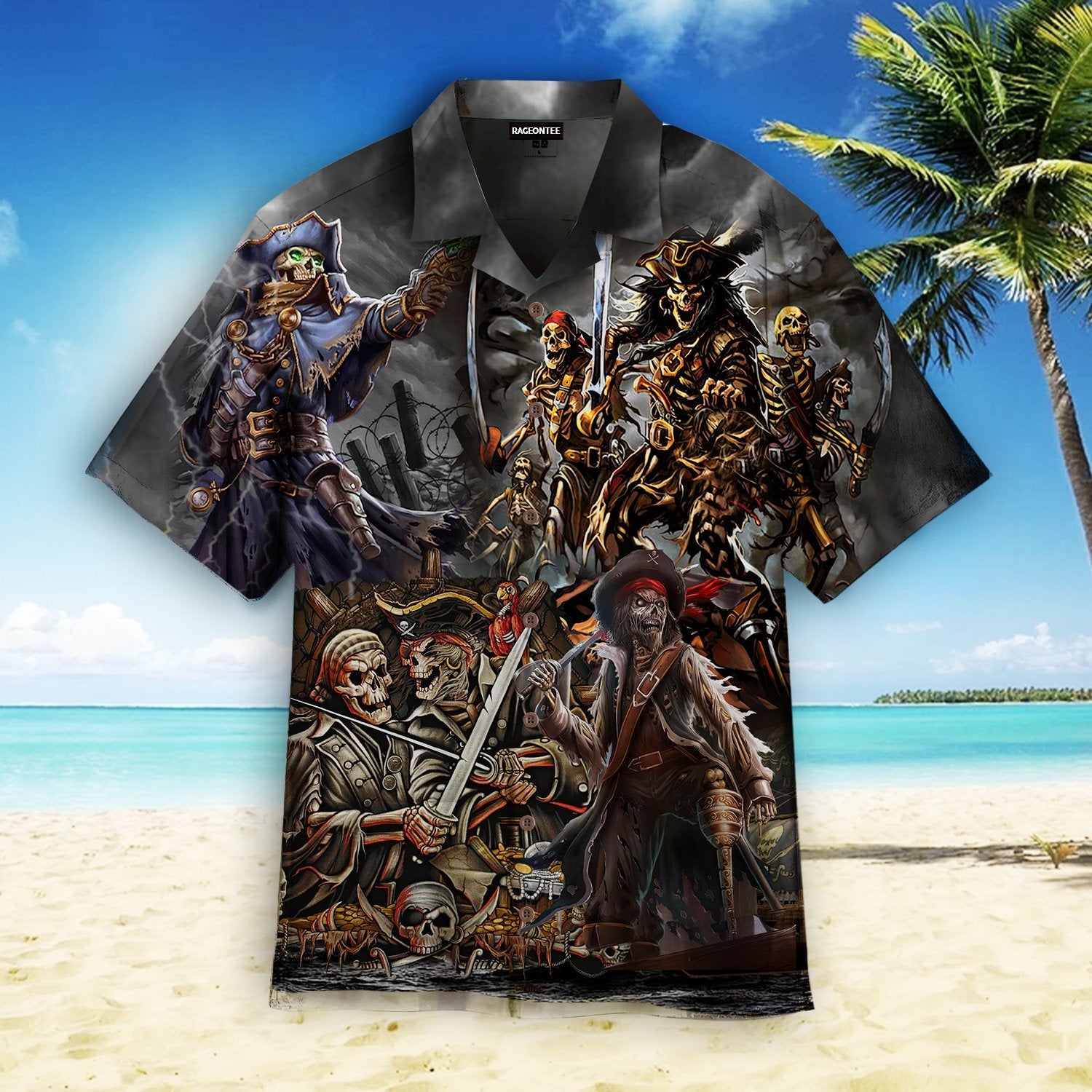 Amazing Pirate Skull Hawaiian Shirt | For Men &amp;amp; Women | Adult | Hw4967