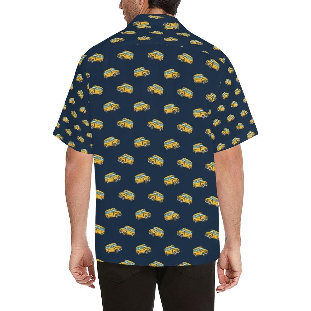 School Bus Print Design Hawaiian Shirt